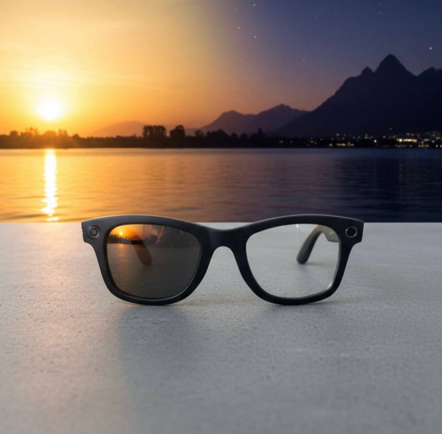 SmartWave Classic+ gafas inteligentes con cámara HD, audio open-ear, Bluetooth y resistencia IP65
